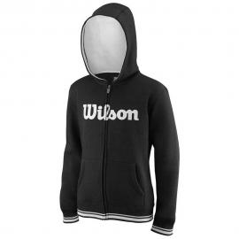 SUDADERA WILSON M TEAM SCRIPT FZ HOODY NEGRA